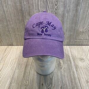Royal Resortwear Cape May New Jersey Purple Baseball Cap Hat Flip Flops Cotton